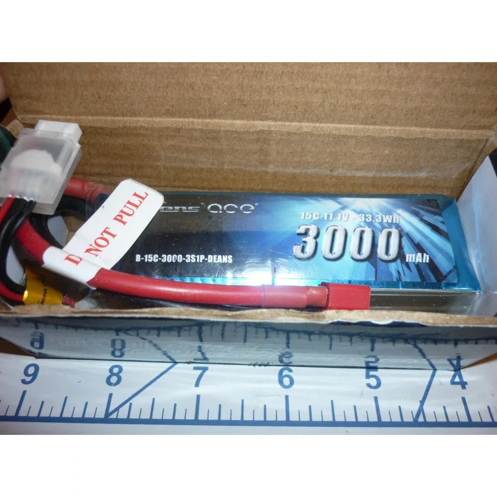 Gens‎ Ace 3000mAh 11.1V 15C 3S1P LiPo Battery Deans B-15C-3000-3S1P-DEANS